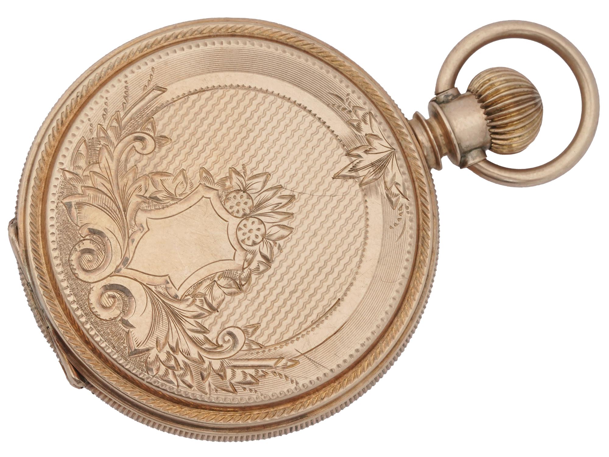 ANTIQUE 18K ROSE GOLD EMPIRE BWC CO POCKET WATCH PIC-1